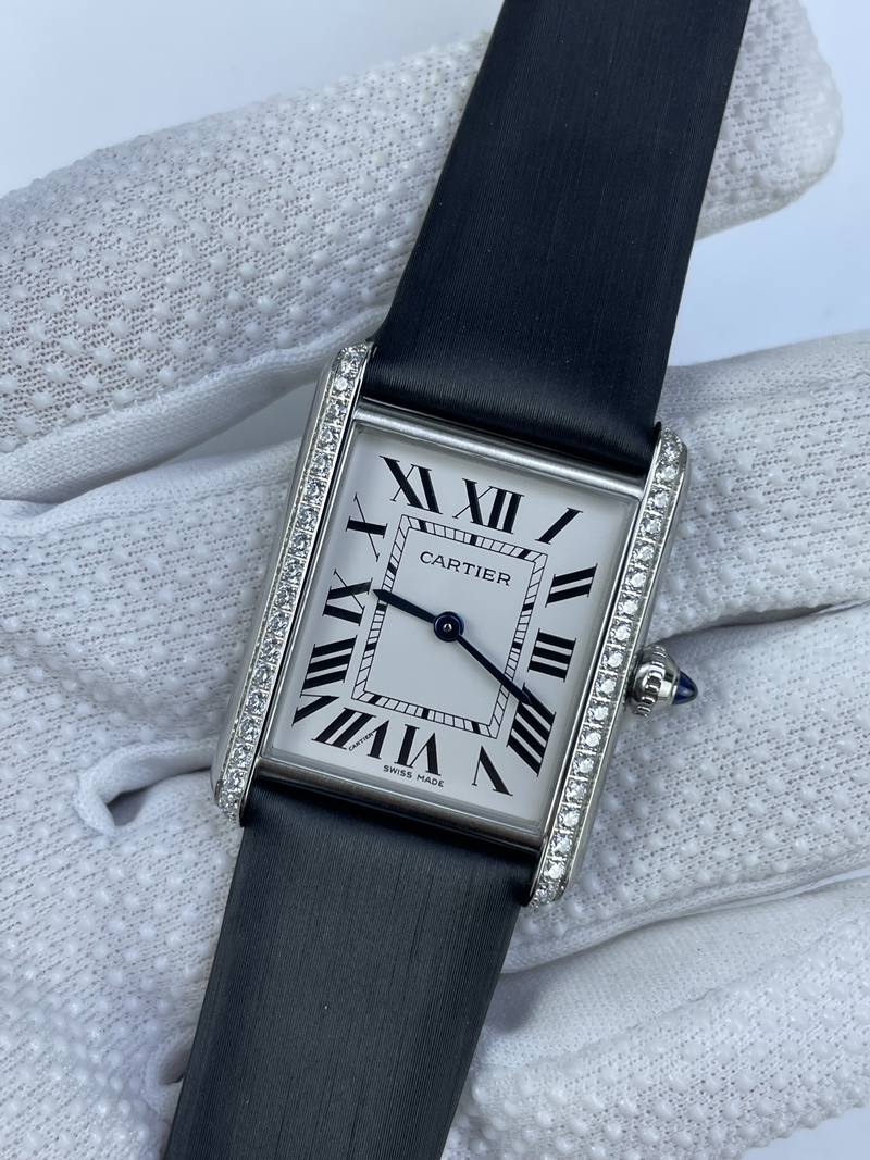 (준비완료/특급배송)NO.3087/AF공장 까르띠에 탱크머스트 25.5미리 라지사이즈 다이아베젤