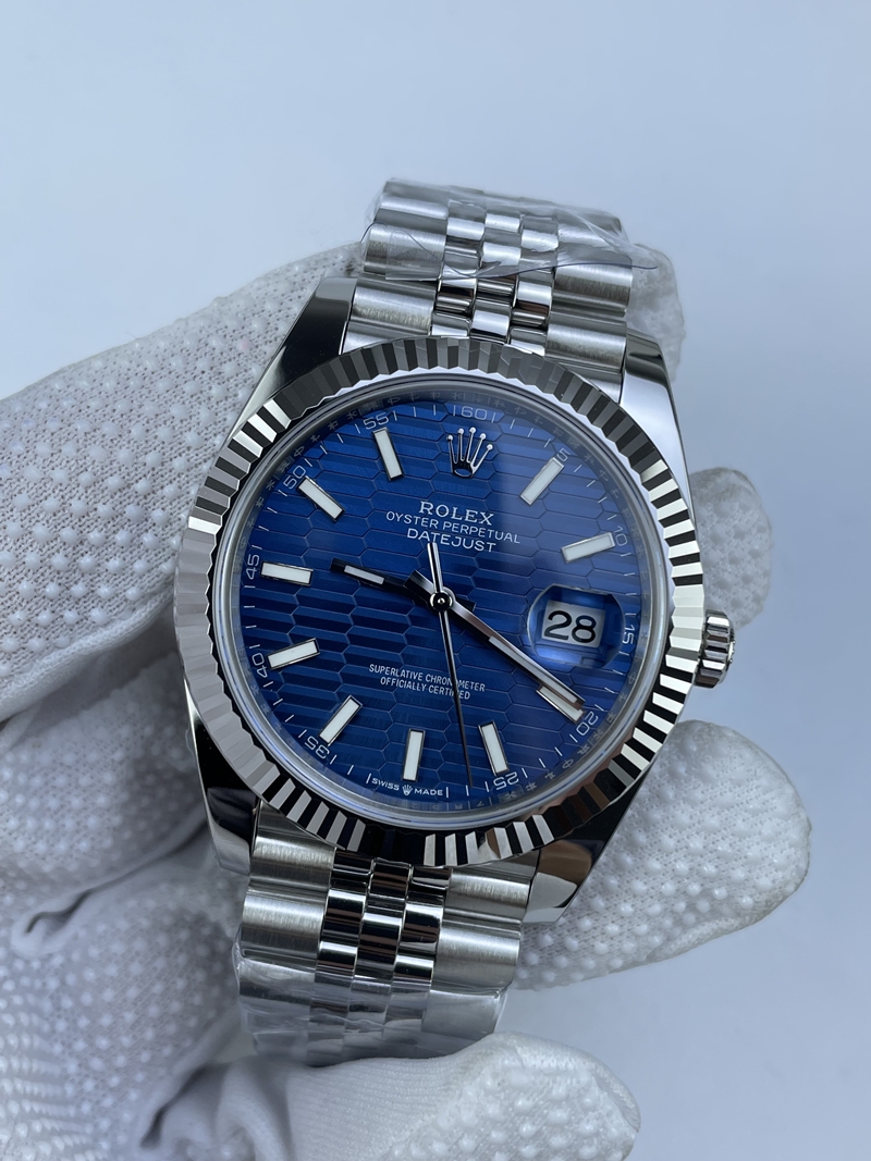 (준비완료/특급배송)NO.3209/롤렉스 데이저스트 126334 41미리 플로트디 모티프 블루바 QP공장