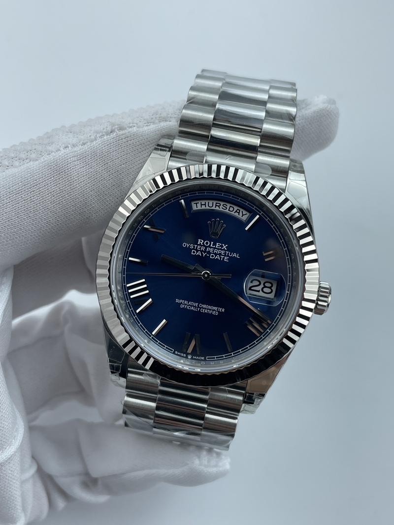 (준비완료/특급배송)NO.13421/VS공장 롤렉스 DayDate 40mm Flt SS/SS Blue/Rm VSF VS3255